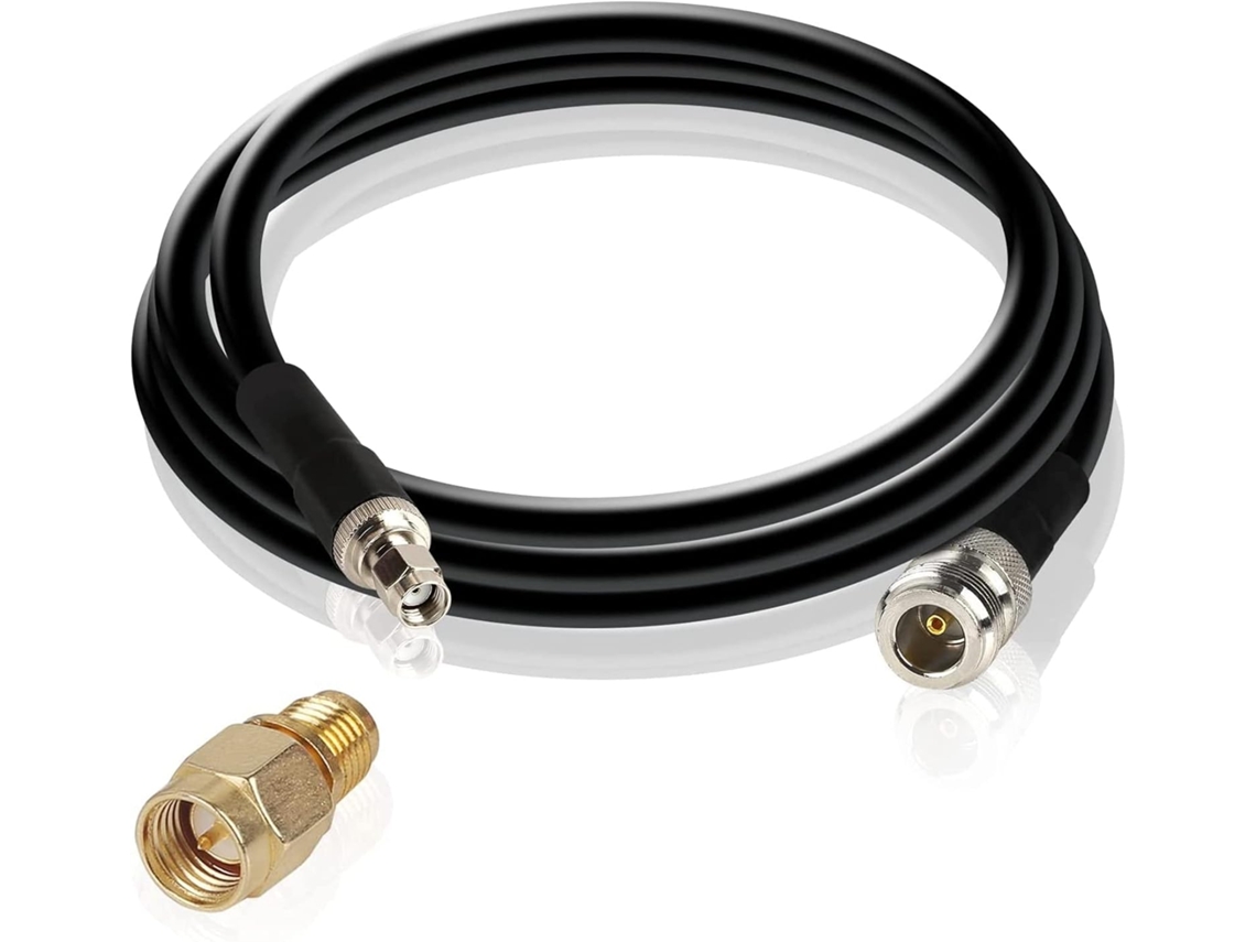 Cable De Antena Lora De 3 Metros (10 Pies) N A Rp-sma Macho Kmr400 Coaxial De Baja Pérdida Para Wifi 4g Lte Lorawan