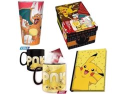 Gift Set Pokémon: Pikachu Premium Pack Caneca Térmica 460Ml Copo Xxl Caderno Notas A6