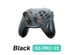 Mando G5 Pro V2, joystick óptico Hall, compatible con PC y Steam, Bluetooth inalámbrico, gatillo personalizable, negro. Aeuzwr