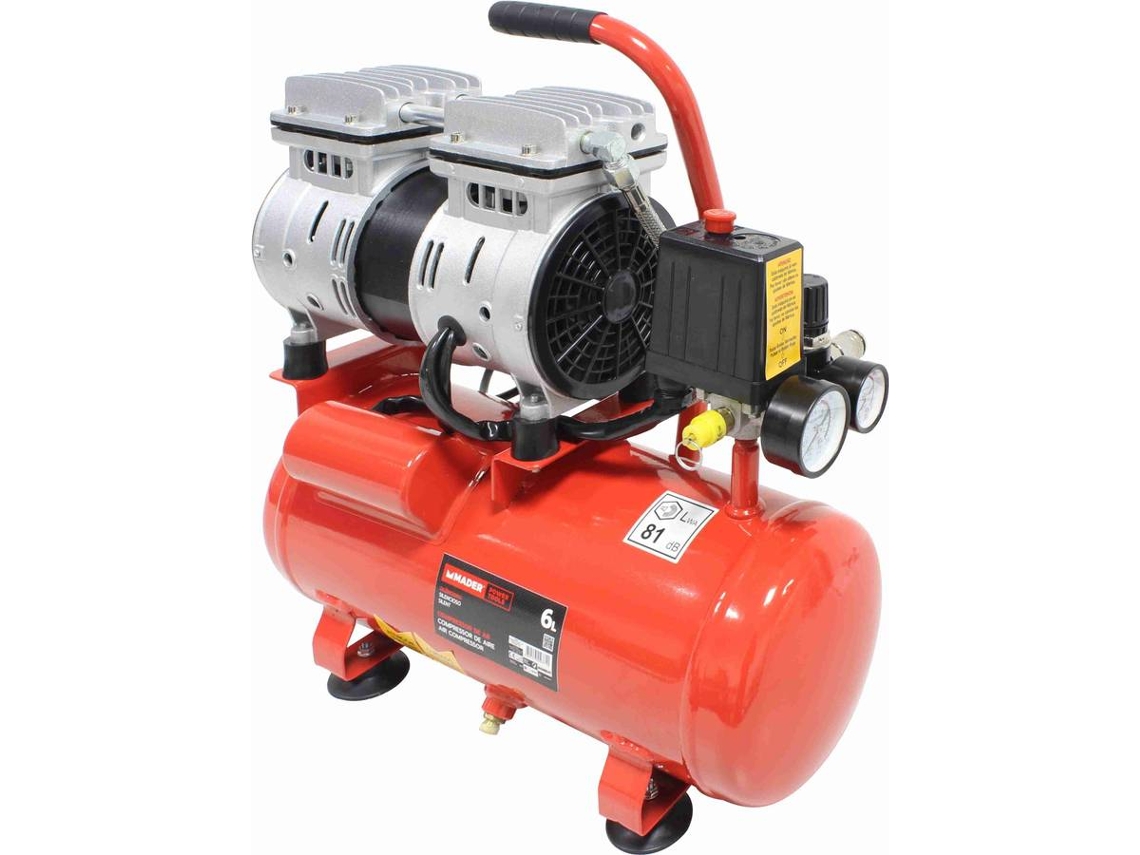 Compresor de Aire Silencioso, 0.75HP, 6L - MADER