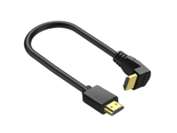 Cable HDMI 2.0 macho compacto LALAMOLI para HDTV con conector en ángulo de 90 grados, compatible con 4K60Hz (60 cm)