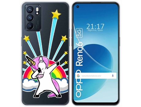 Carcasa Oppo Reno 6 5G TUMUNDOSMARTPHONE Dibujos Transparente Multicolor