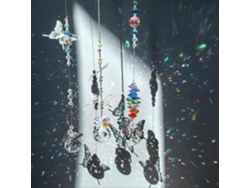 Bola de cristal prisma arcoíris Ne & Dora de 30 mm con forma de mariposa para decorar ventanas (para colgar y adornar) - Regalo