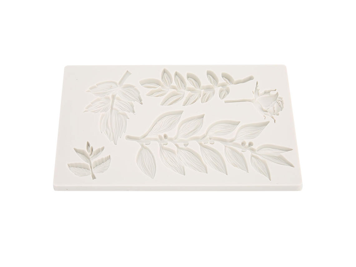 Molde De Silicona Para Pasteles Con Patrón De Rama Y Flor, Molde De Fondant Para Repostería Diy