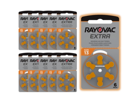60 Pilas Para Audfonos Rayovac 13 10 Placas