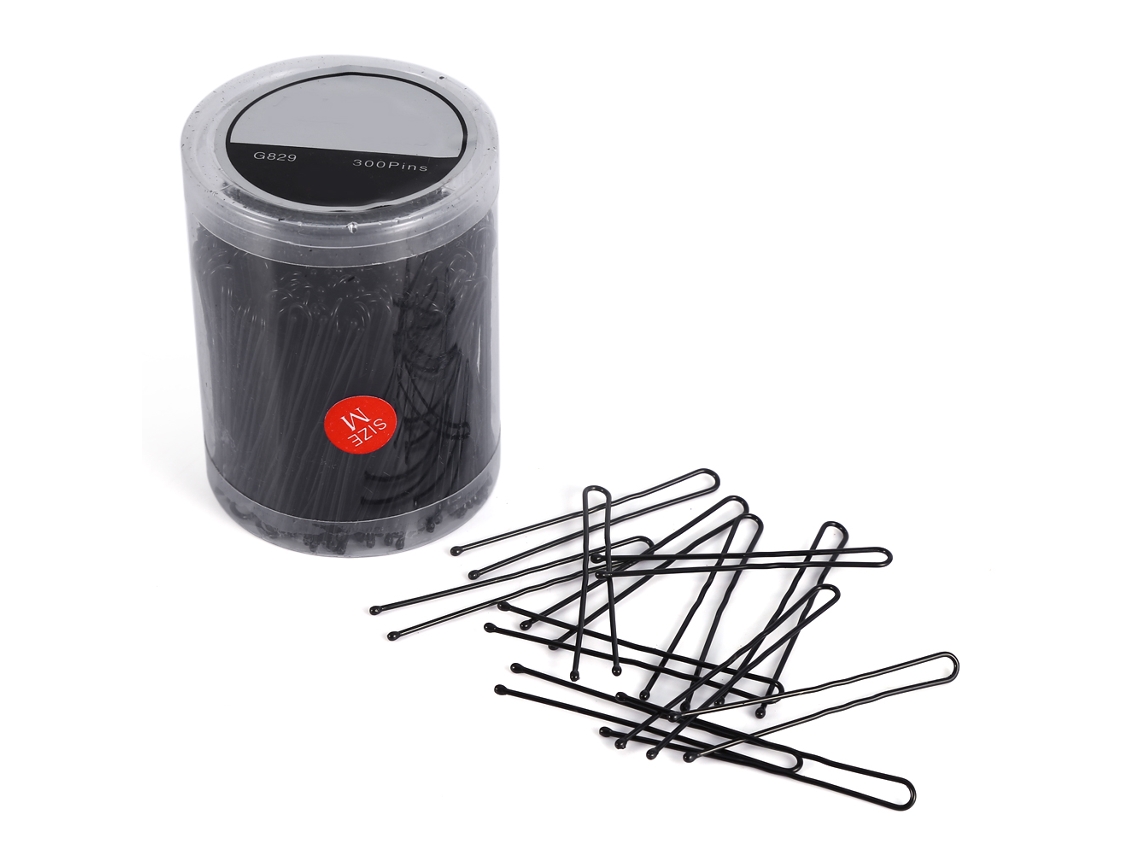 300 Pcs Pinzas De Pelo En Forma De U Para Peinado Cortar Accesorios Diy (negro M) Herramientas De Estilismo