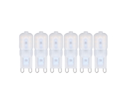 2026 6 bombillas LED regulables G9 de 3W, de bajo consumo, 360°, blanco natural, 220-240V para lámparas de techo y colgantes.