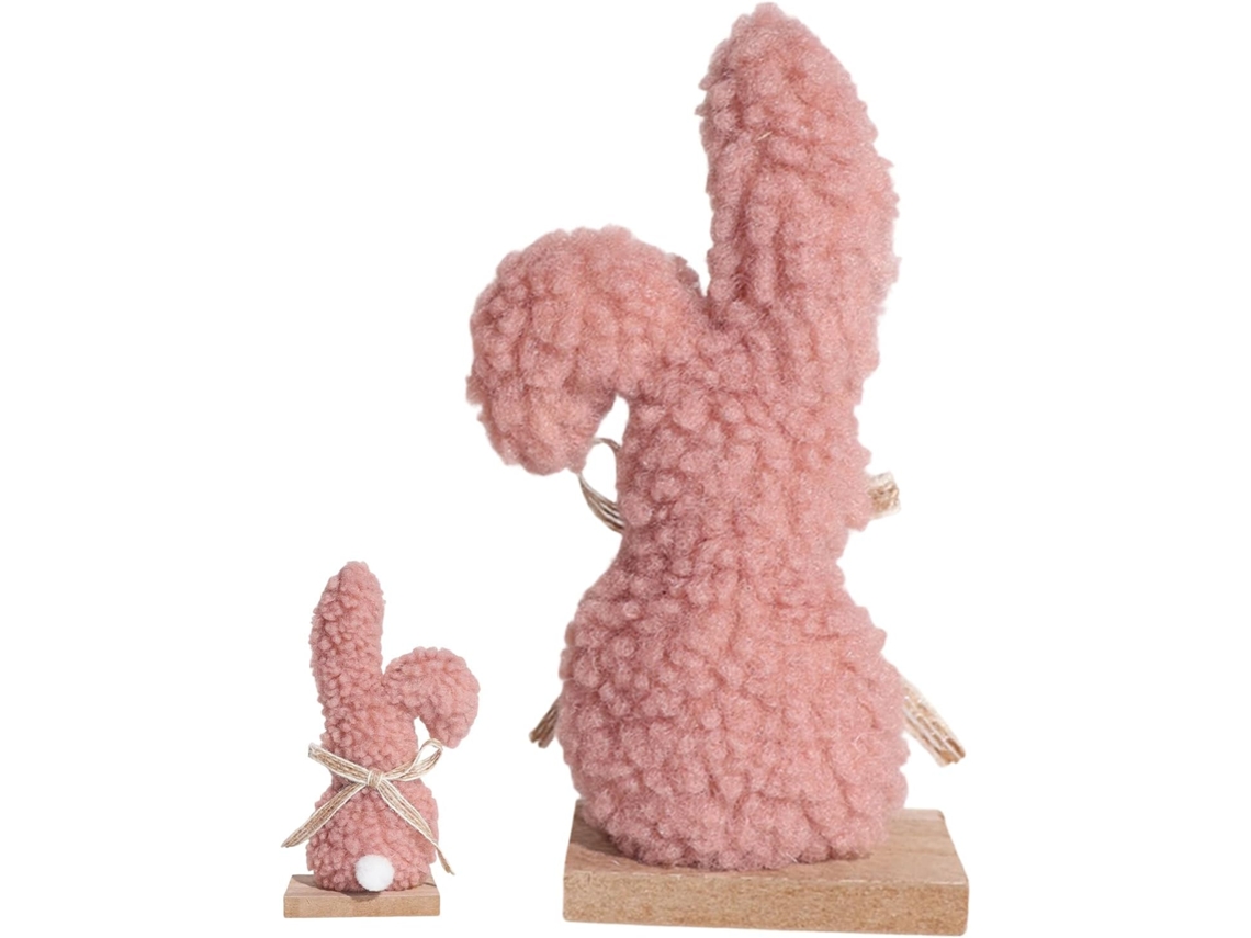 Estatua de conejo, decoración festiva, recuerdo de peluche, ideal para Pascua, estantería, comedor, alféizar de ventana, mesita de noche, GOKOCO