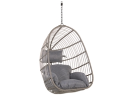 Silla colgante BELIANI Casoli de Ratán sintético Gris 84x70x113