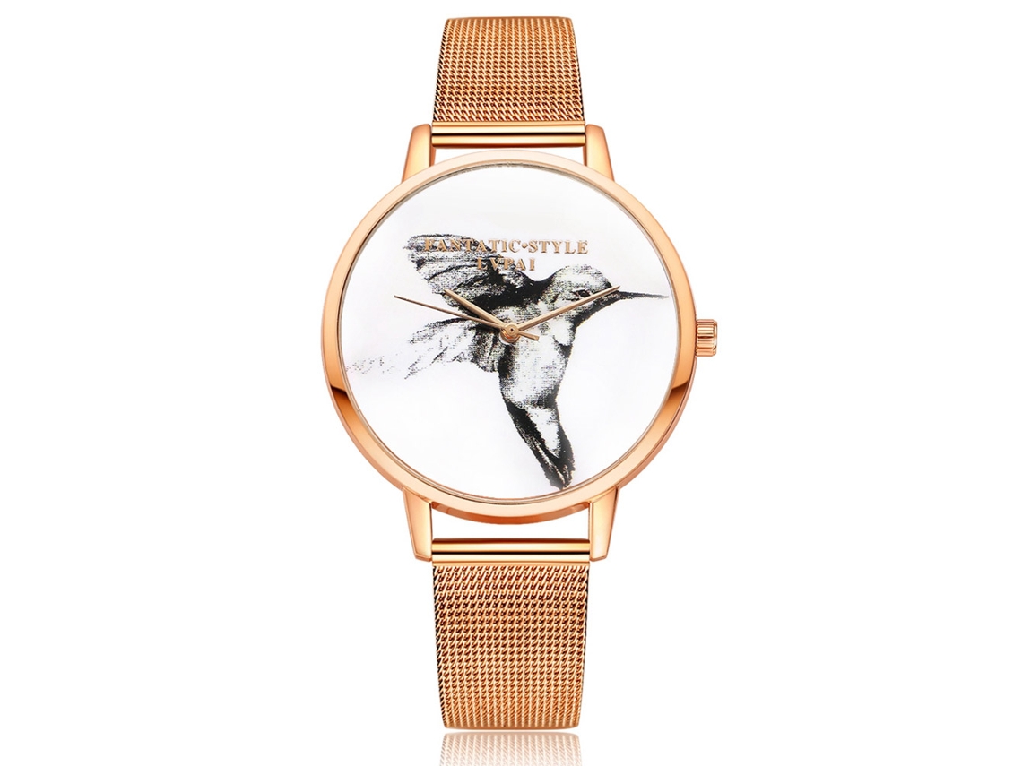 Relógio De Pulso Feminino Clássico Estiloso Com Pulseira Pu De Quartzo Analógico (rosa)