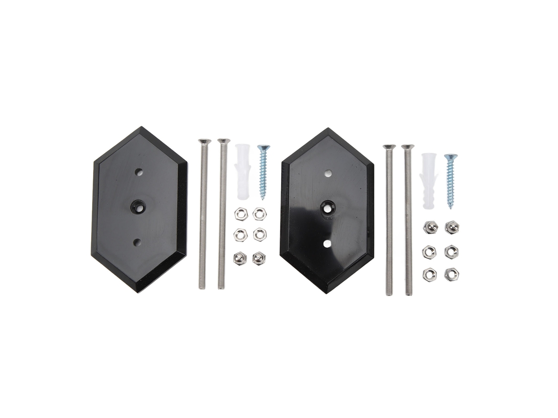 2 Juegos De Soportes De Pared Para Exhibición Y Almacenamiento De Patinetas - Kit De Montaje Negro