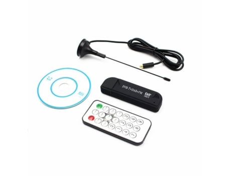 USB2.0 FM DAB DVB-T RTL2832U R820T2 RTL-SDR SDR Dongle Stick Sintonizador de TV digital Receptor INFRARROJO remoto con antena negro