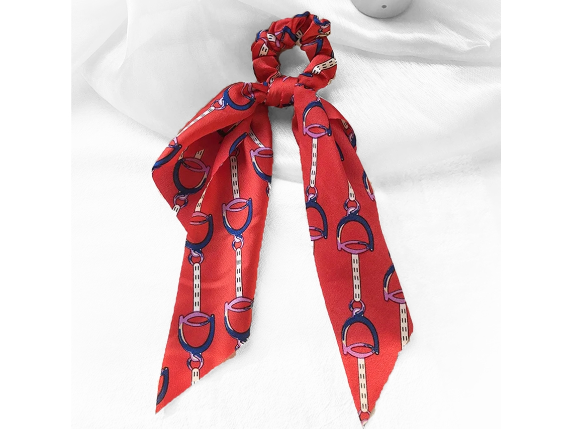 Lazo de pelo largo de satén estampado barroco sublime AVIZAR