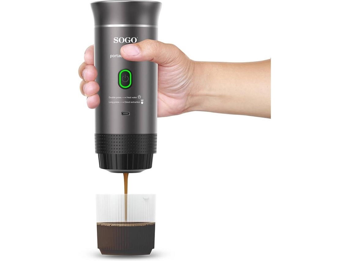 Cafetera de Cápsulas Portátil SOGO CAF-SS-5622 4 en 1 (Negro)