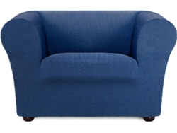 Funda de Sillón EYSA Chester/Klippan Premium Jaz Tejido Multielástico (130 x 110 x 100 cm - Poliéster y Algodón - Azul)