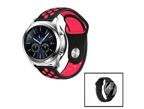 Kit Correa Sportystyle con Film de Hidrogel para Xiaomi Watch S1 Active Negro / Rojo PHONECARE