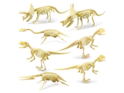 7 Piezas De Esqueletos Fósiles De Dinosaurios, Juguetes De Huesos Para Niños, Juguetes Arqueológicos