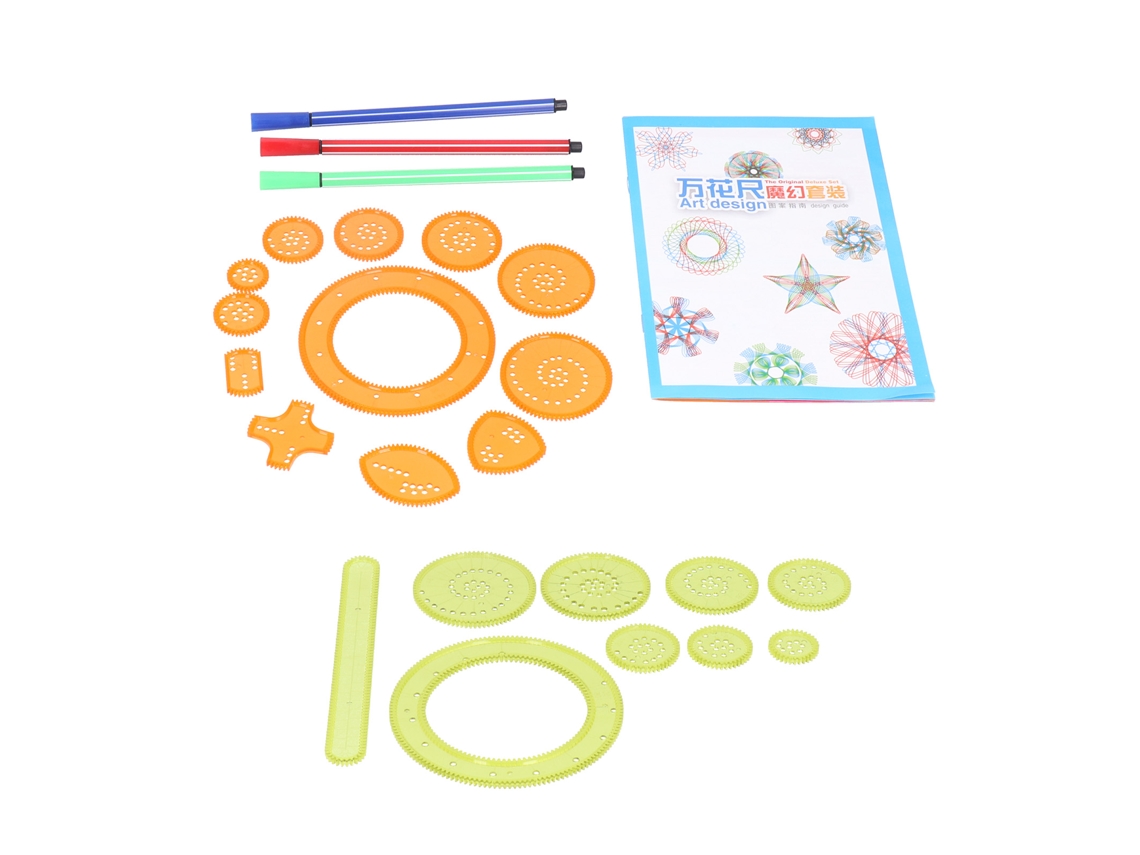 Juego de reglas de pintura para niños Bjww, juguete de dibujo en espiral con engranajes, juguete educativo para niños 608-121