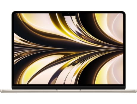 MacBook Air APPLE Luz de las Estrellas - MLY23Y/A (13.6'' - Apple M2 8-core - RAM: 8 GB - 512 GB SSD - GPU 8-core)
