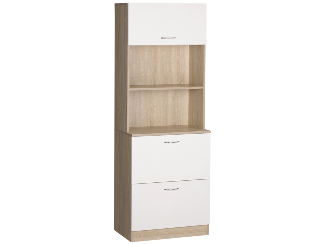 Mueble de cocina con 2 cajones y 1 amplia encimera, color blanco.