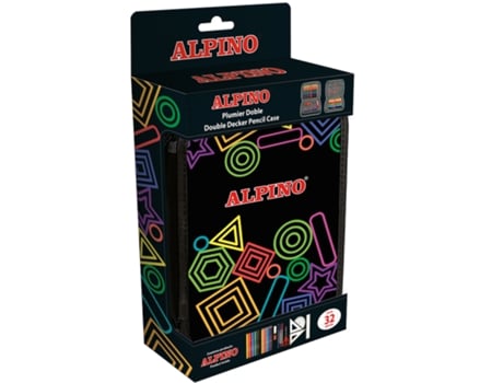 ALPINO Ua000166 Estuche para bolígrafo Estuche para lápices suave Negro Multicolor