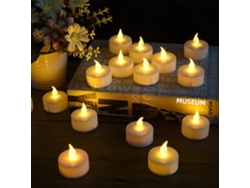 (24 unidades) Velas creativas sin llama con luz LED - Luz LED blanca cálida - Decoraciones para Halloween y Navidad