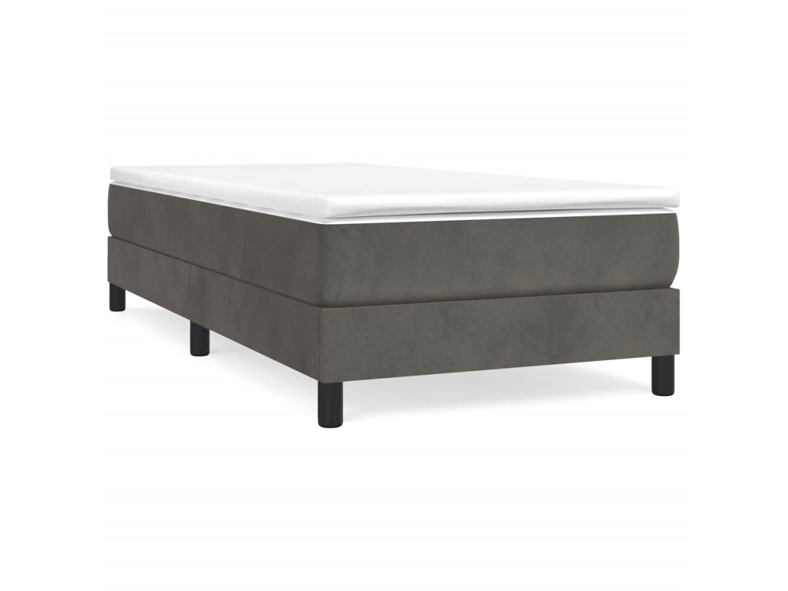 Maison Exclusive - Estructura De Cama Con Somier Terciopelo Gris Oscuro 90x200 Cm
