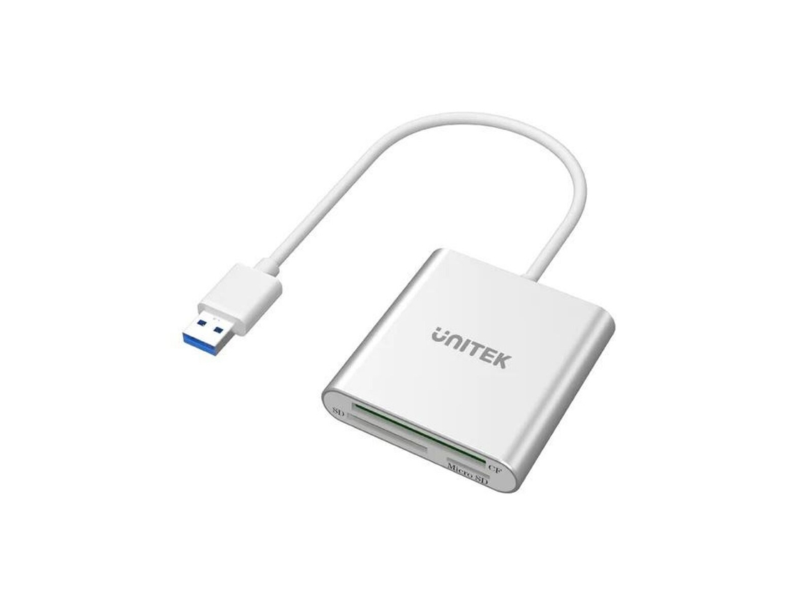 Lector de Tarjetas Externo UNITEK Y-9313 Negro Plateado