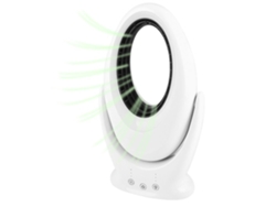 MEOIRUERY Ventilador sin Aspas con Luz LED 7 Colores, USB Recargable, Silencioso, para Mesa, Hogar y Exterior, Enfriador de Aire