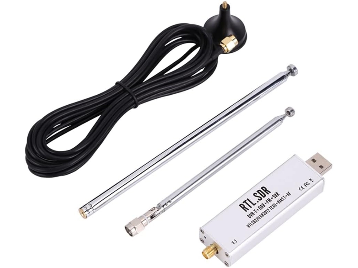 Antena De Radio Definida Por Software Rtl2832u Para Receptor Sdr V3 De 0,1 Mhz A 1,7 Ghz Con Oscilador De Cristal Con Compensación De Temperatura (tcxo).