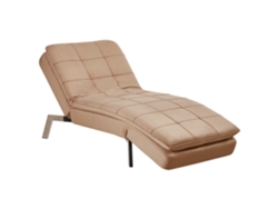 Chaise longue BELIANI Loiret de Terciopelo Marrón 179x76x93