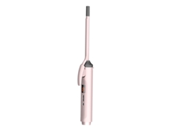 Pente De Cabelo Curvo Tourmalina Cerâmica Aquecimento Instantâneo 9mm Lcd Magro Rosa