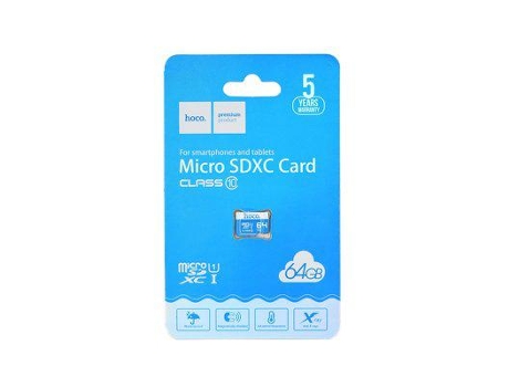 Tarjeta de memoria Hoco Microsd Tf Memoria de alta velocidad 64Gb Clase 10