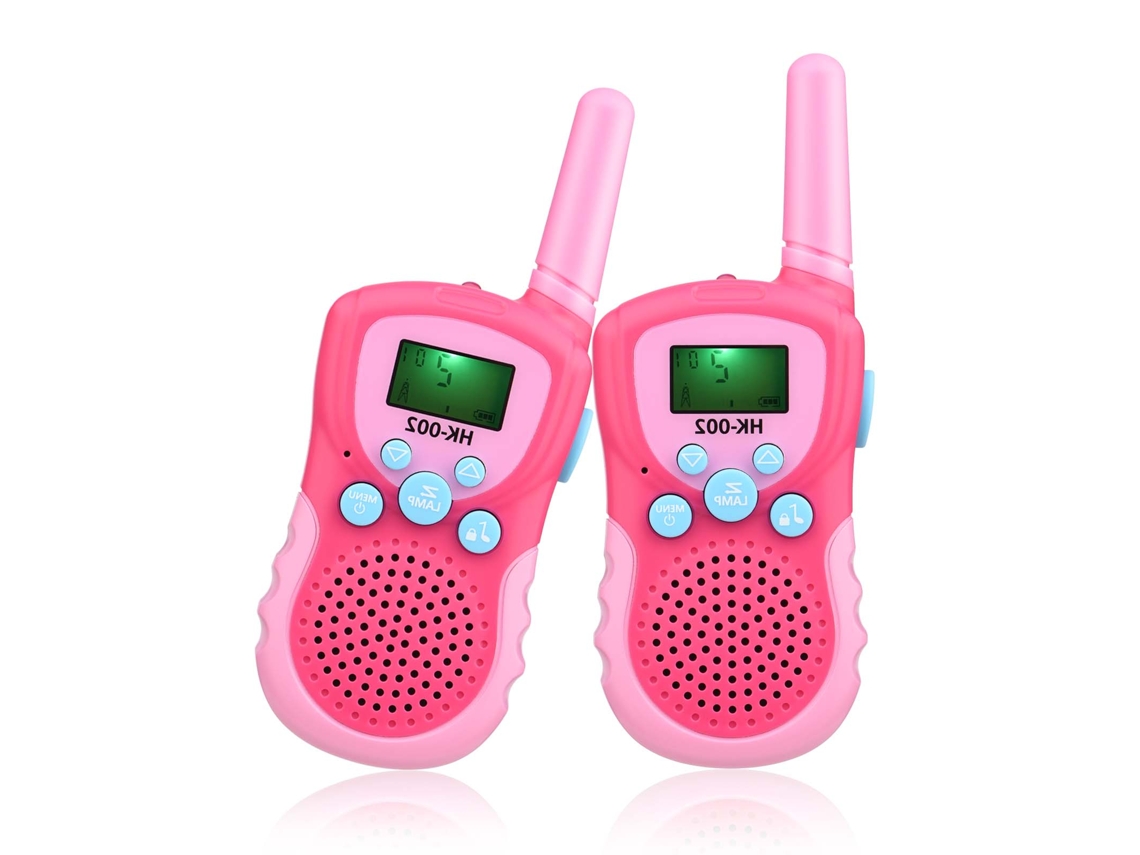 -walkie Talkie Para Niños Radios De Dos Vías Juguetes Con Pantalla Lcd Linterna Rango Largo 3km Ideal Para Juegos Camping Senderismo
