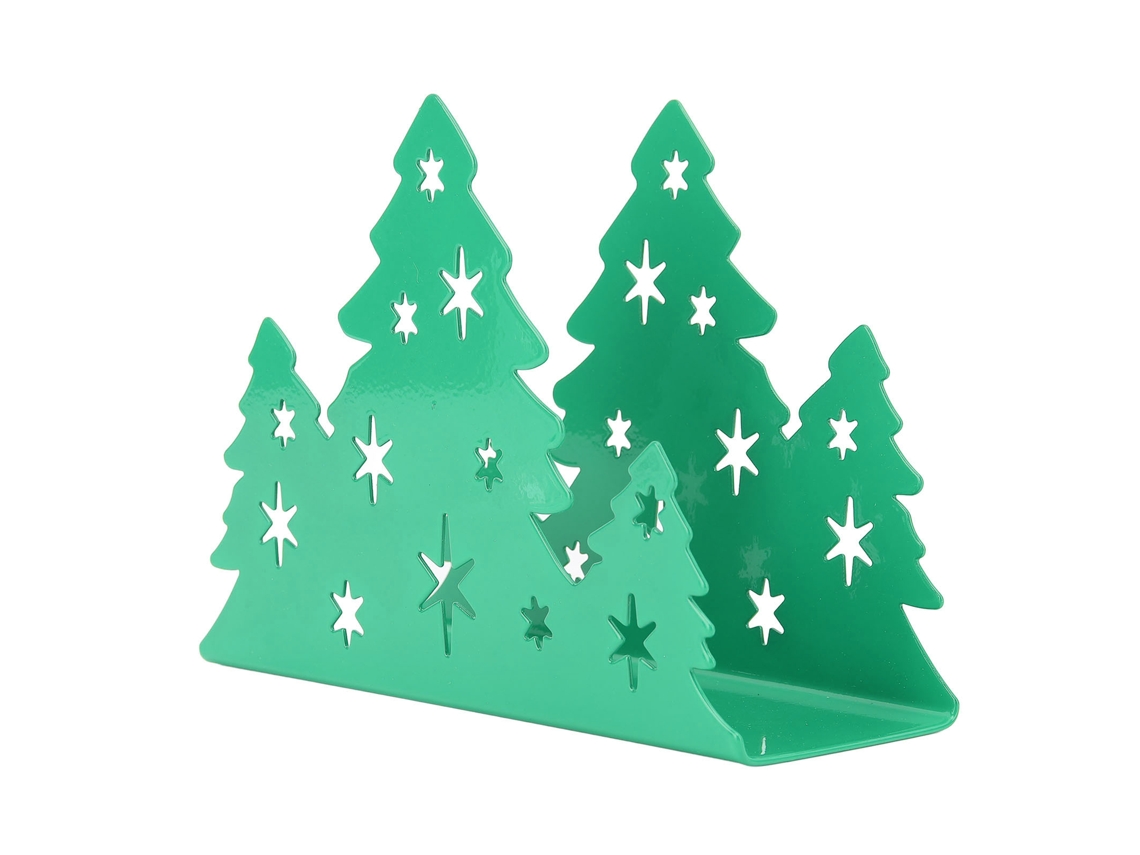 Servilletero De Acero Inoxidable Con Forma De Árbol De Navidad Para Uso Doméstico O En Restaurantes - Verde