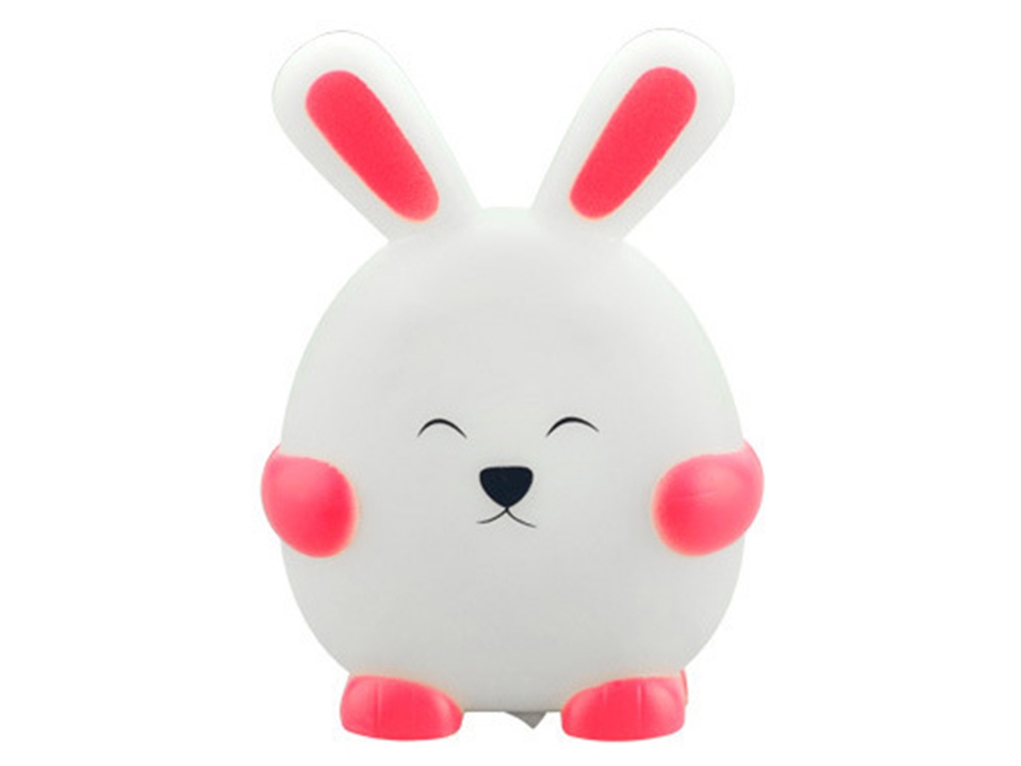 HYMNORA Adorable guardián nocturno, linda luz nocturna de conejito con silicona blanda, material no tóxico y seguro para bebés, para una iluminación segura y 