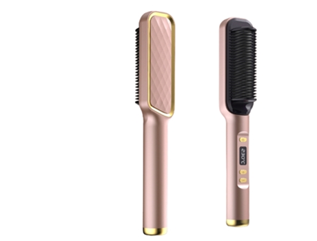 Plancha de pelo Hombres Barba Peine Turmalina Cerámica Rizador de pelo Cepillo Peine Rizador de pelo Plancha