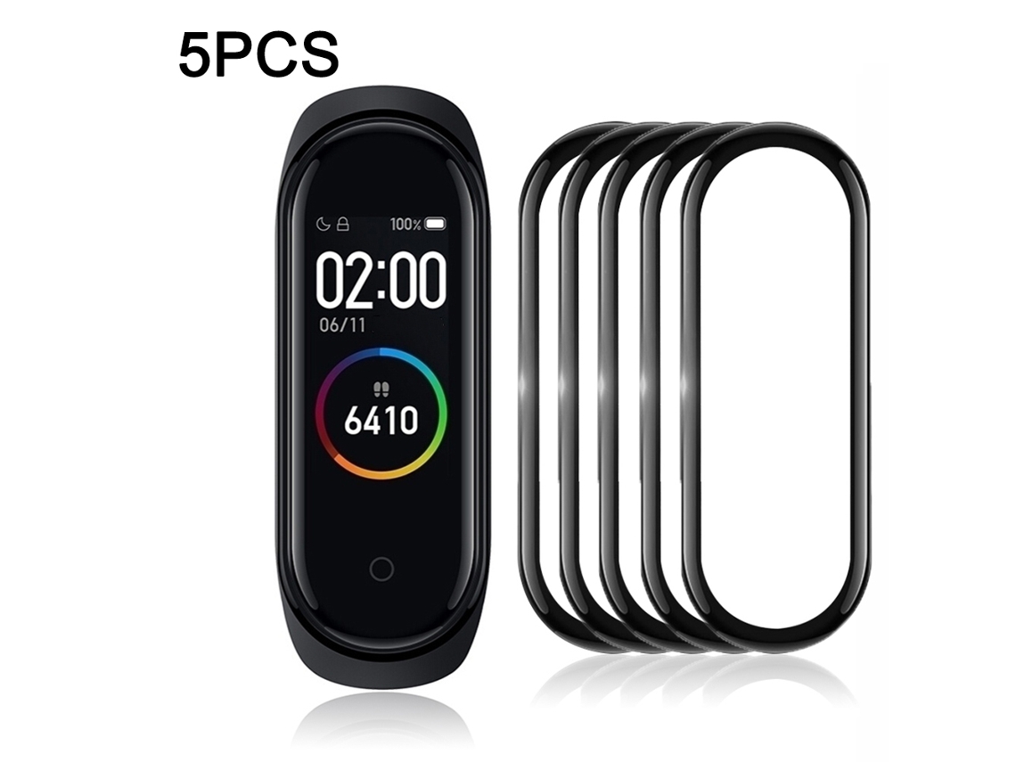 Protector De Pantalla Xiaomi Mi Band 5 Película Suave Tpu Hd Antiexplosión Cobertura Total De Pantalla Paquete De 5