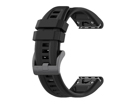 Correa De Reloj Inteligente Para Garmin Fenix 6 Pro, Correa De Reloj Negra De Silicona De 22Mm, Color Sólido VENISYMLIS