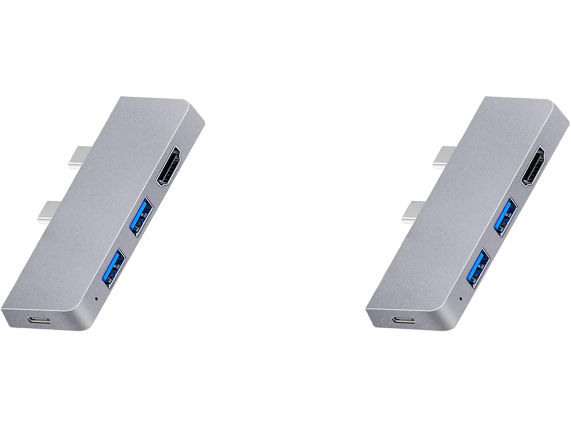 Hub Usb-c Doble Para Pro 8, Adaptador Compatible Con 4k + 2 Reproductores Usb 3.0