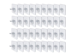 Soportes Para Estantes Autoadhesivos Sin Perforar, 50 Piezas, Capacidad 10 Libras, Abs Transparente, Para Cocina, Armarios Y Estanterías