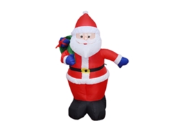 Figura inflable de Papá Noel con luces para jardín navideño
