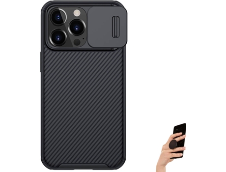 Carcasa + Popsocket iPhone 13 Camshield Nillkin Negro