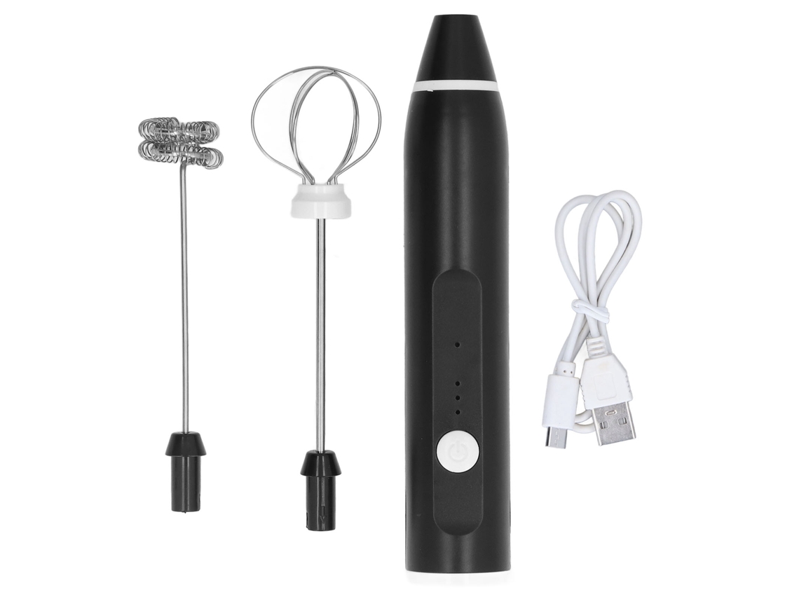 KOFIHETY Espumador de leche eléctrico multifuncional de mano, recargable por USB con batidores de acero inoxidable, para preparar café, latte y chocolate calie