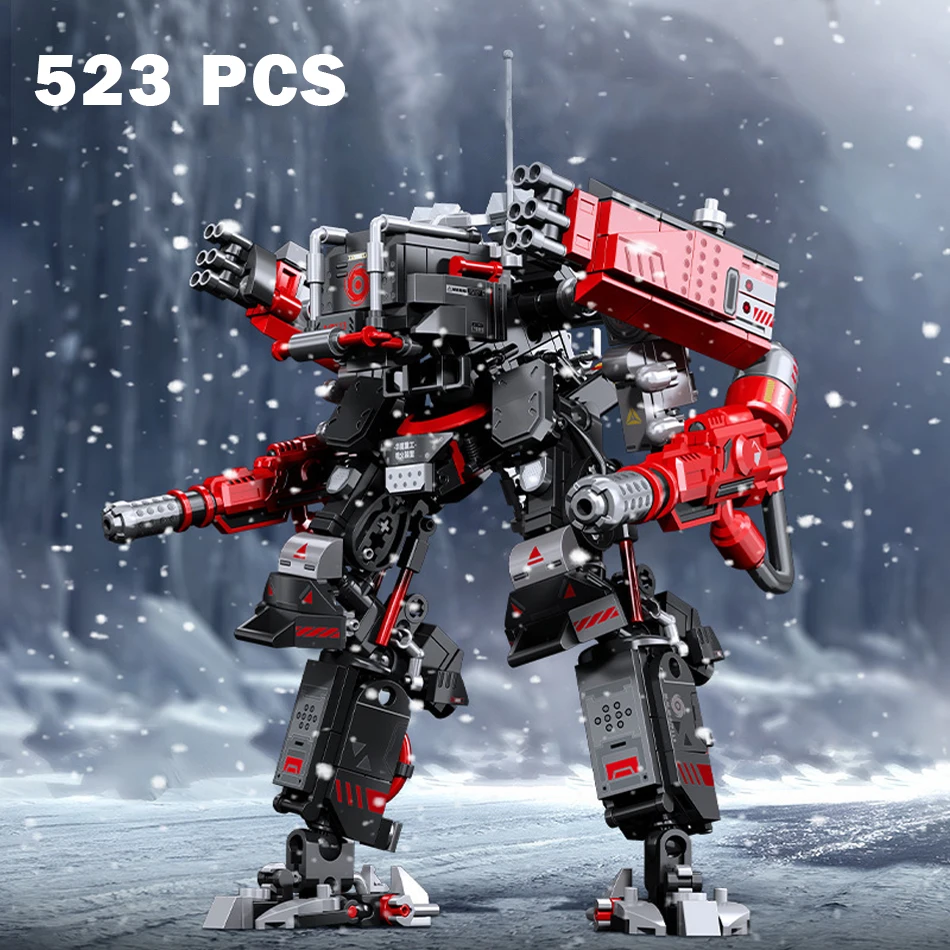 (523 Piezas) Robot Mecha - Bloques De Construcción De Modelos - Armadura Mecánica - Ensamblaje De Armas - Regalo Para Niños