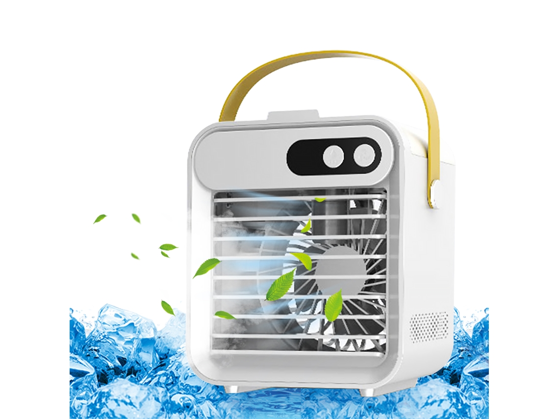 Enfriador De Aire Con Soporte Para Teléfono, Espejo, 3 Velocidades, Capacidad De 180 Ml, Puerto Usb, Portátil Para El Hogar Y La Oficina.