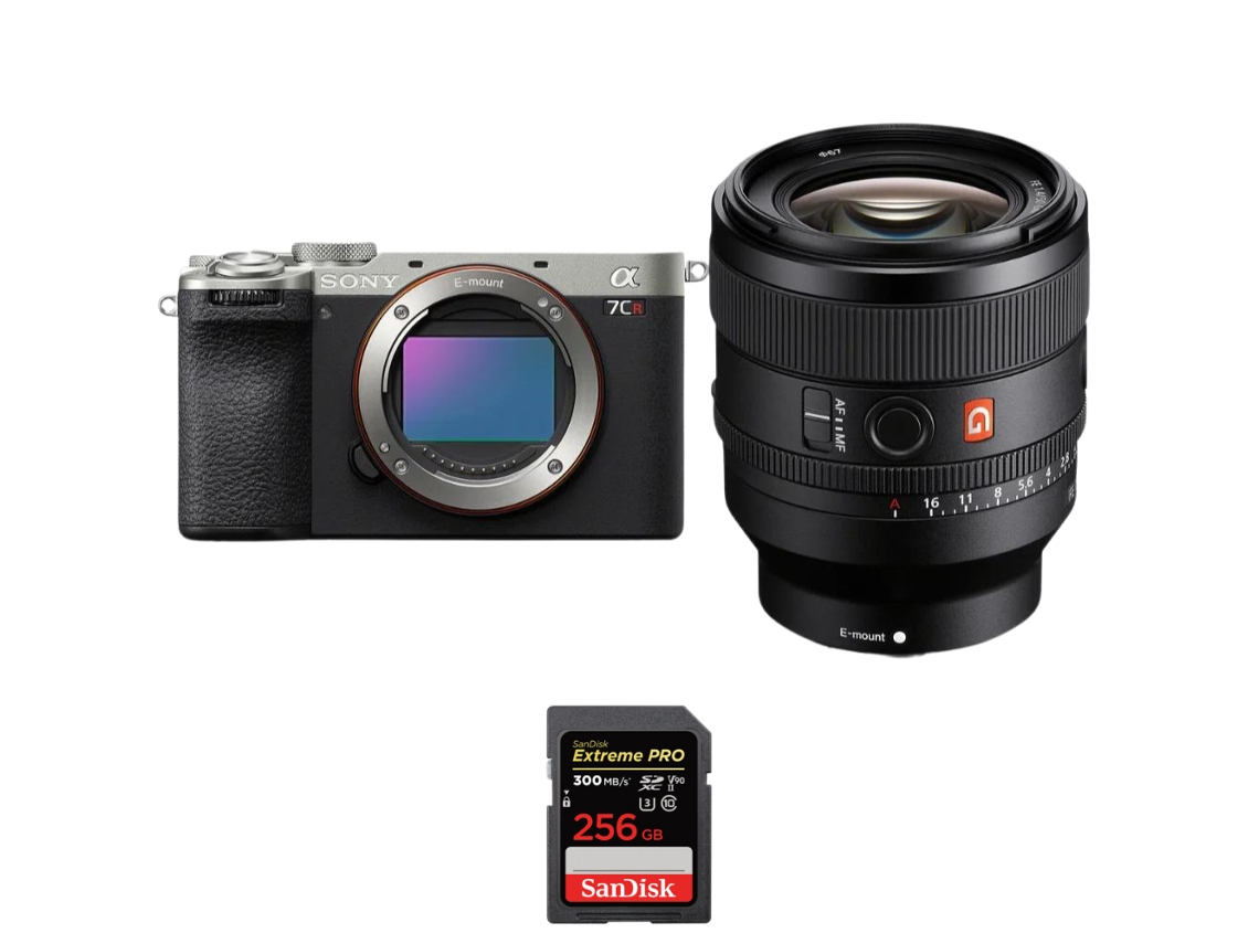 Sony A7cr Plateado + Fe 50mm F/1.4 Gm + 1 Sandisk 256gb Uhs-ii 300mb/s - Cámara Fotográfica Híbrida + Ebook “20 Consejos Para Fotos Que Impactan”