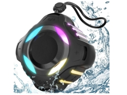 Altavoz Bluetooth Yizhood IPX7, impermeable, flotante, luz multicolor, sonido estéreo HD, graves potentes, color negro