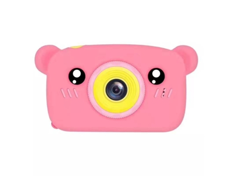 Cámara Fotográfica Infantil SLOWMOOSE Hobbylane Digital Cute Cartoon Bear 2 Pulgadas Ips 1300 W HD (Rosa - 32 GB)