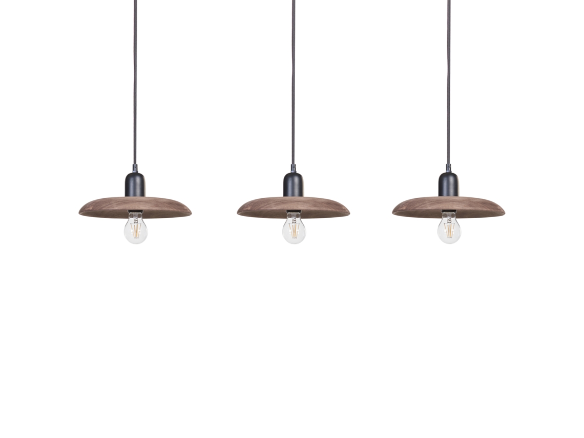 Lámpara de techo BELIANI Manjeera de Madera de mango Madera oscura 92x17x107